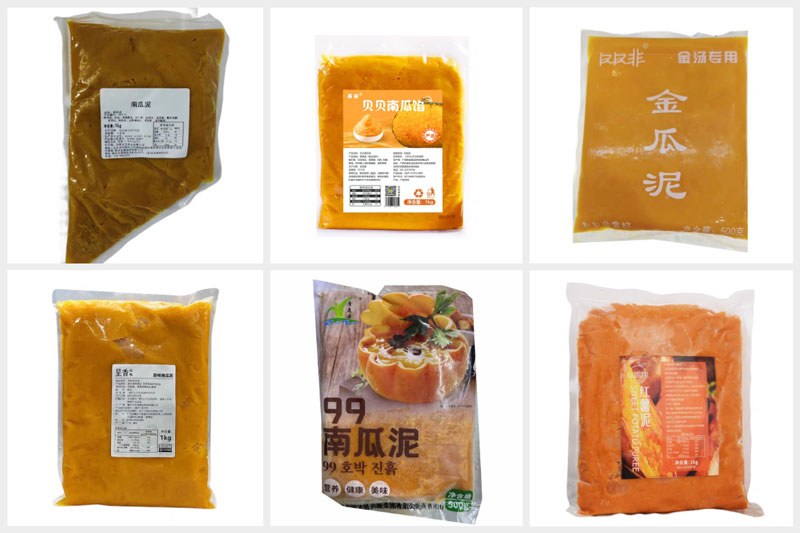 RL-GD8-200R/250R/300D南瓜泥全自動(dòng)包裝機(jī)樣品