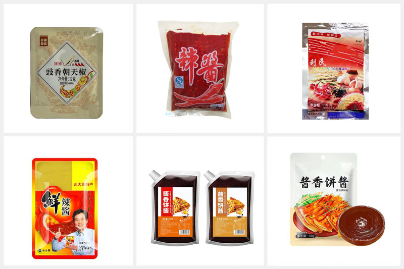 RL-GD8-200R/250R/300D香菇肉醬全自動包裝機樣品